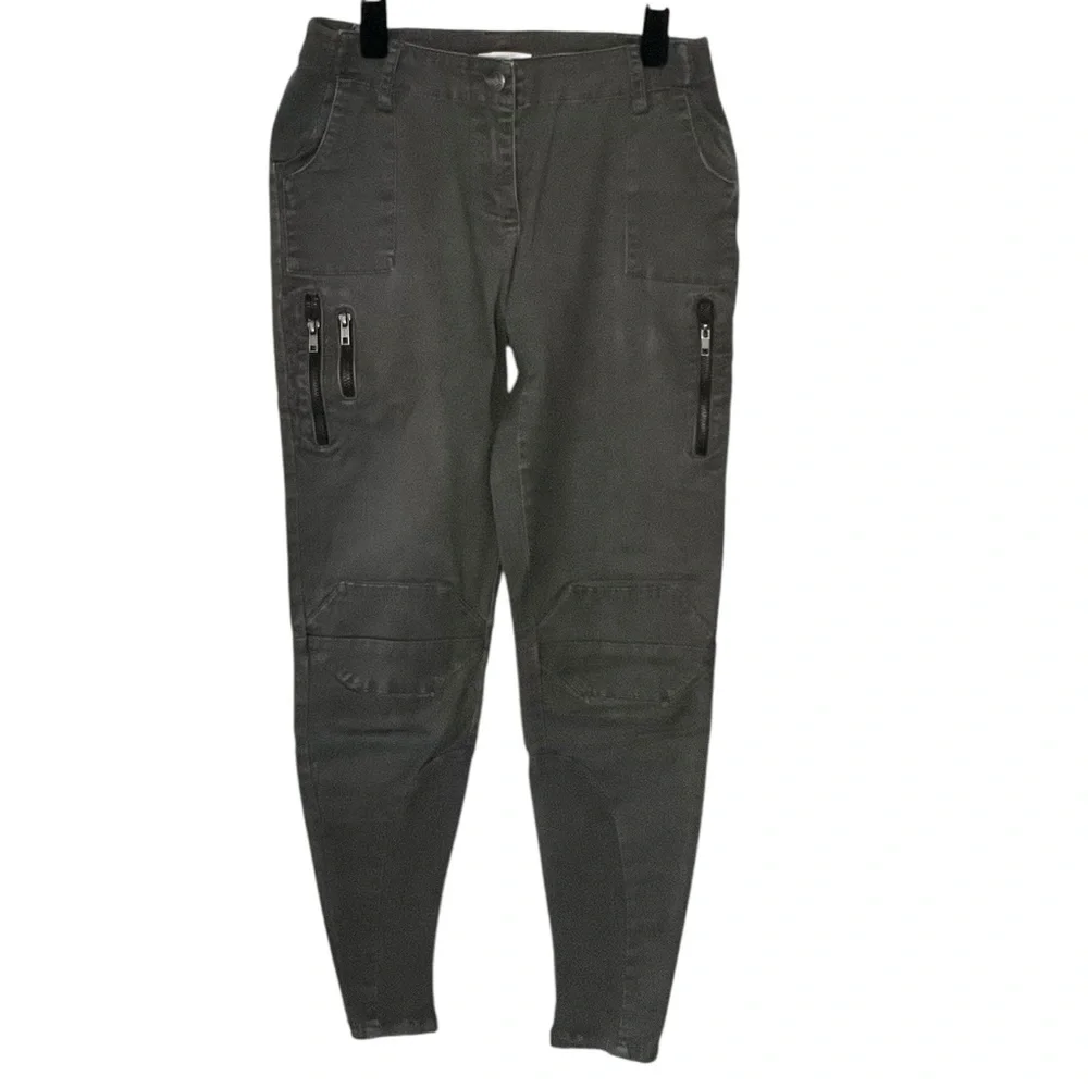 Bellarana Women’s Cargo Utility Jeans Size 28 Dark Green